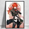 Genshin Impact Poster Gioco Animazione Tela Pittura Camera da letto Dormitorio Sala giochi Decorazione della parete di casa Supporto personalizzazione dell'immagine