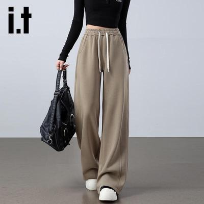 Izzue it Damen High-Waist Locker Gerade Bein Lässige Jogginghose