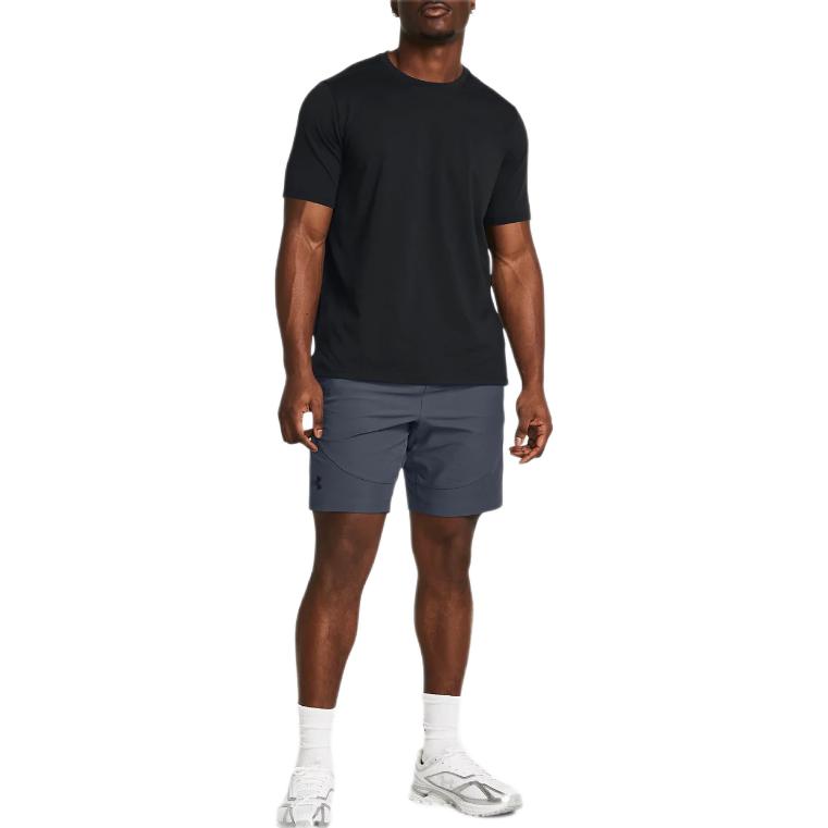 Under Armour Meridian Solid Fashion Versatile Comfortable Crew Neck Short Sleeve T-Shirt Men Tops Black 1386973-001