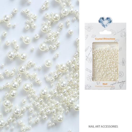 1 Beutel Breite Anwendung ABS Zarte Glänzende Imitationsperlen Dekoration Handy Nagelkunst Schmuck Nageldekoration