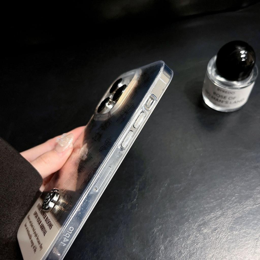 Retro style Camellia Is Suitable for IPhone16promax Phone Cases. It Features Double Layer IMD Flowers and Is Shockproof for IPhone 15