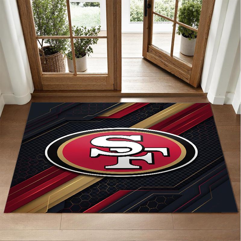 San Francisco 49ers Design Kristall-Samt-Teppich Weiche Dekorationsmatte für Schlafzimmer Eingang