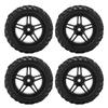 4Pcs RC Wheels And Tires Set 82mm Front and Rear with Interlaced Pattern for WLToys 144001 1 14 RC Off Road Car