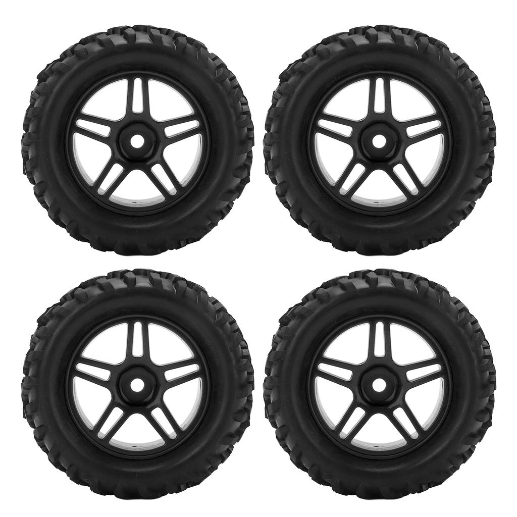 4Pcs RC Wheels And Tires Set 82mm Front and Rear with Interlaced Pattern for WLToys 144001 1 14 RC Off Road Car