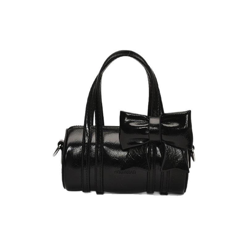 Simple and compact handbag bag women's 2026 summer new Korean bow crossbody Boston bag
