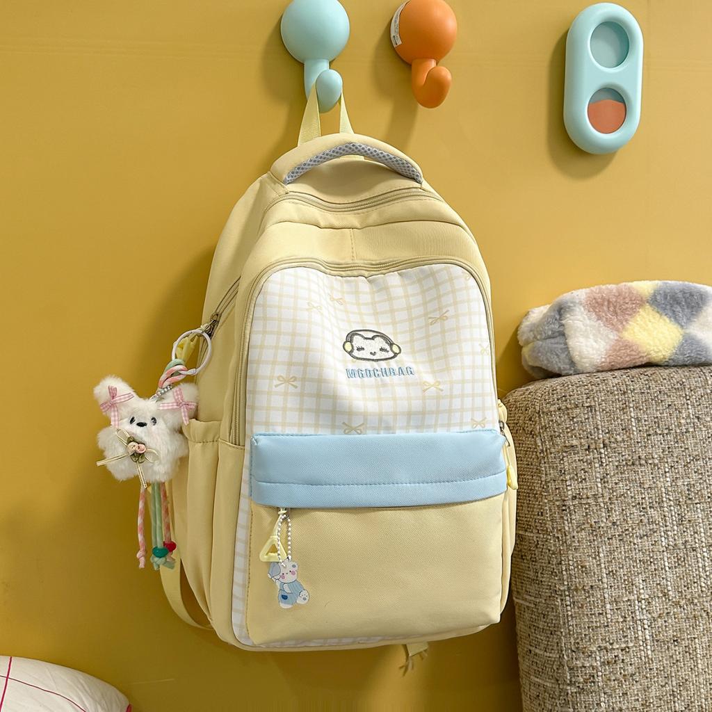 Schoolbag Japanese Ins Backpack College Wind Large Capacity Multi-compartment Lightweight Student School Bag Female College Student Travel Backpack