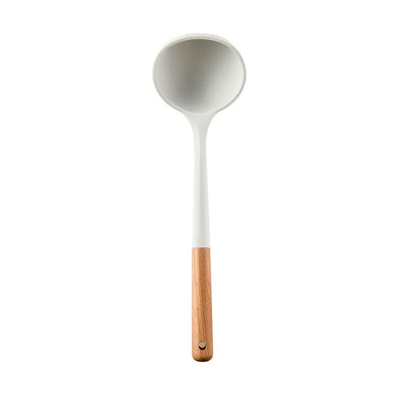 Oeny Wooden Handle Silicone Non-stick Kitchen Utensil