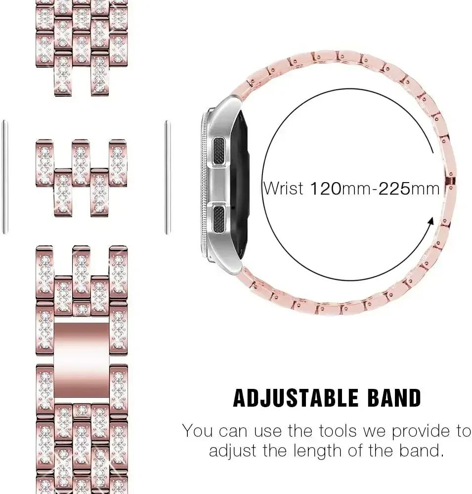 Stainless Steel With Diamond Watchband For Redmi Watch 5 4 Women Strap For xiaomi band 8pro 9pro  Bracelet Metal