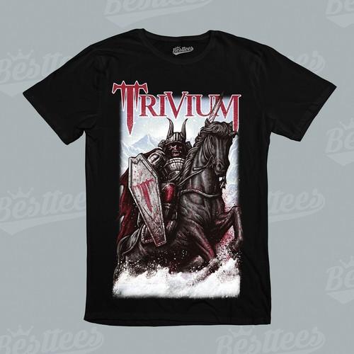 American Heavy Metal Band Horse Warrior Trivium Short/Long Sleeve Tee T-Shirt S разноцветный