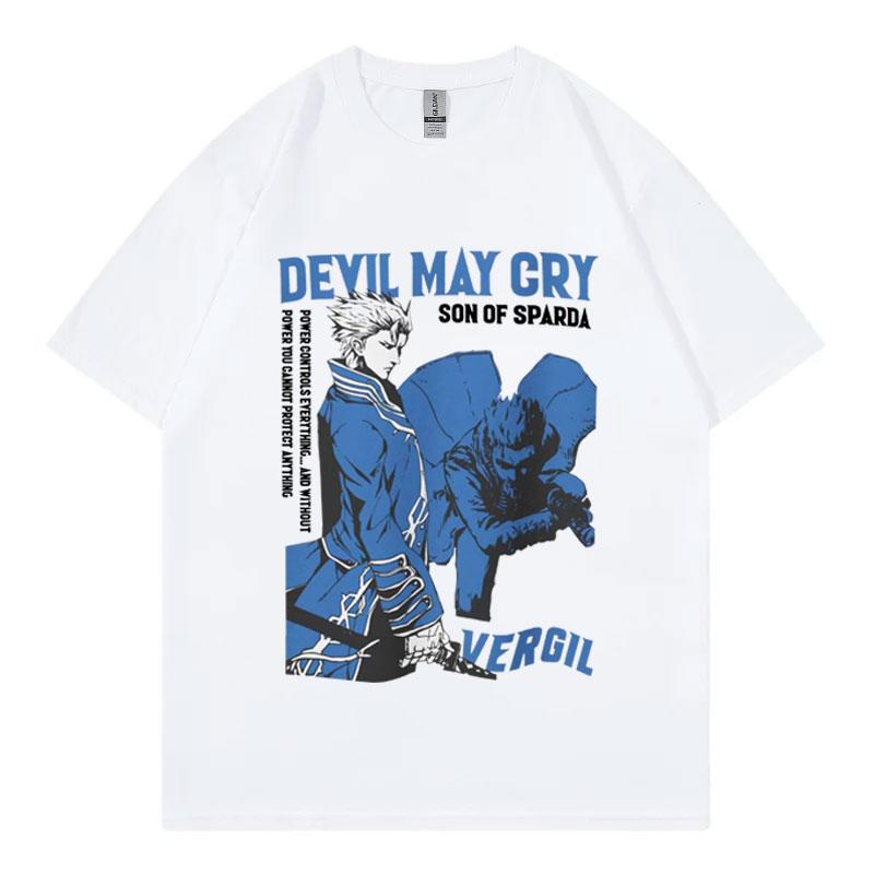 Hot Game Devil May Cry Graphic T Shirts Fashion Vintage Oversized Short Sleeve Tshirt Unisex Casual Cotton Tshirts Streetwear