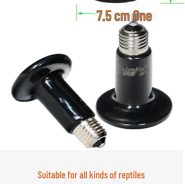 Ceramic Heat Lamp for Reptiles: No-Light Terrarium Heater with Temperature Control for Tortoises and Lizards.