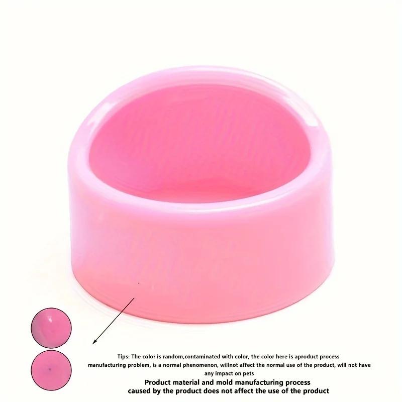 1pc Durable Small Pet Feeding Bowl, Plastic Food and Water Dish for Hamsters, Birds, Parrots - Easy to Clean, Plane-Proof Design