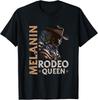 Melanin Rodeo Queen Country African-American T-Shirt 4