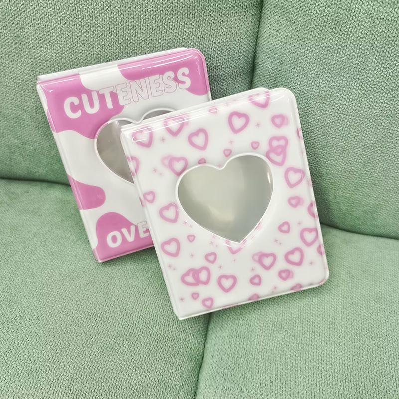 Uroczy album na zdjęcia 3-calowy, pusty, sercowy, etui do przechowywania zdjęć, segregator na karty Kpop, wizytówka, uchwyt na karty ze zdjęciami, 36 kieszeni