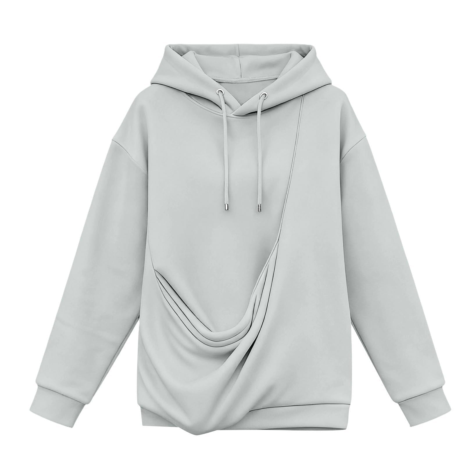 

Детское худи пуловер свободного кроя с длинными рукавами, кулиской и однотонной расцветкой 130 розовый