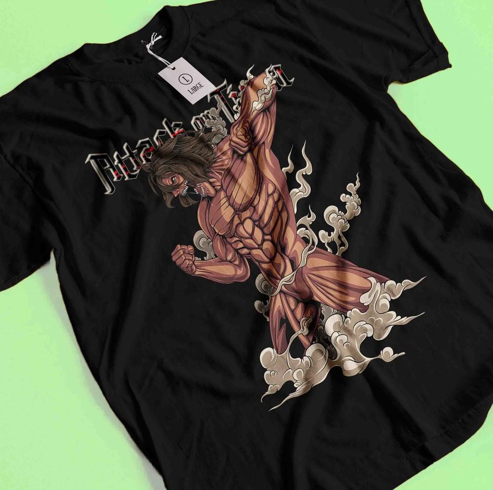 

Attack On Titan Shirt Eren Mikasa Tshirt Levi TShirt AOT Erwin Hange Armin Tee Unisex T-Shirt XL