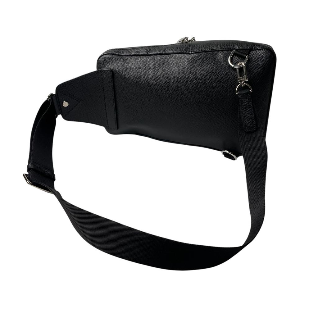 Used LOUIS VUITTONbody Bag Black PVC Mens