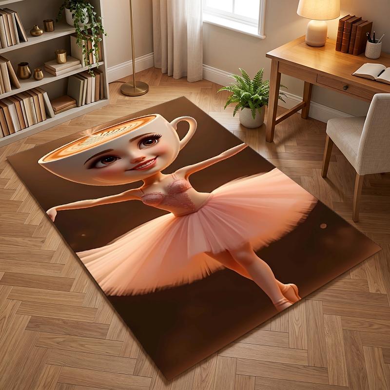 Ballerine Cappuccina (1) Tapis de bureau adaptés aux salons, chambres, bureaux et cuisines un cadeau pour la décoration d'intérieur moderne