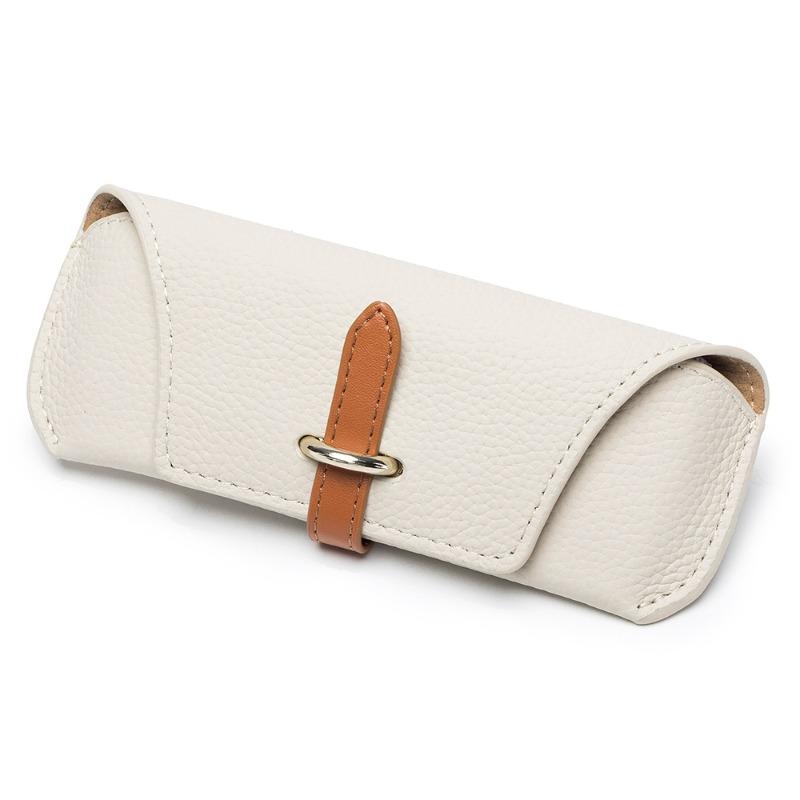 New Creative Portable Glasses Bag, Sunglasses Storage Bag, Genuine Leather, Literary and High-value Ins Sunglasses Box, Men's and Women's Tide