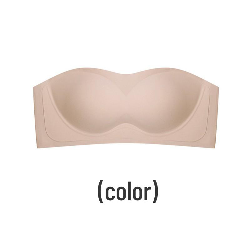 Women s Seamless Strapless Bandeau Bra - Non-Slip, Invisible, Lightweight, Jelly-Style Support L (36/80ABC)