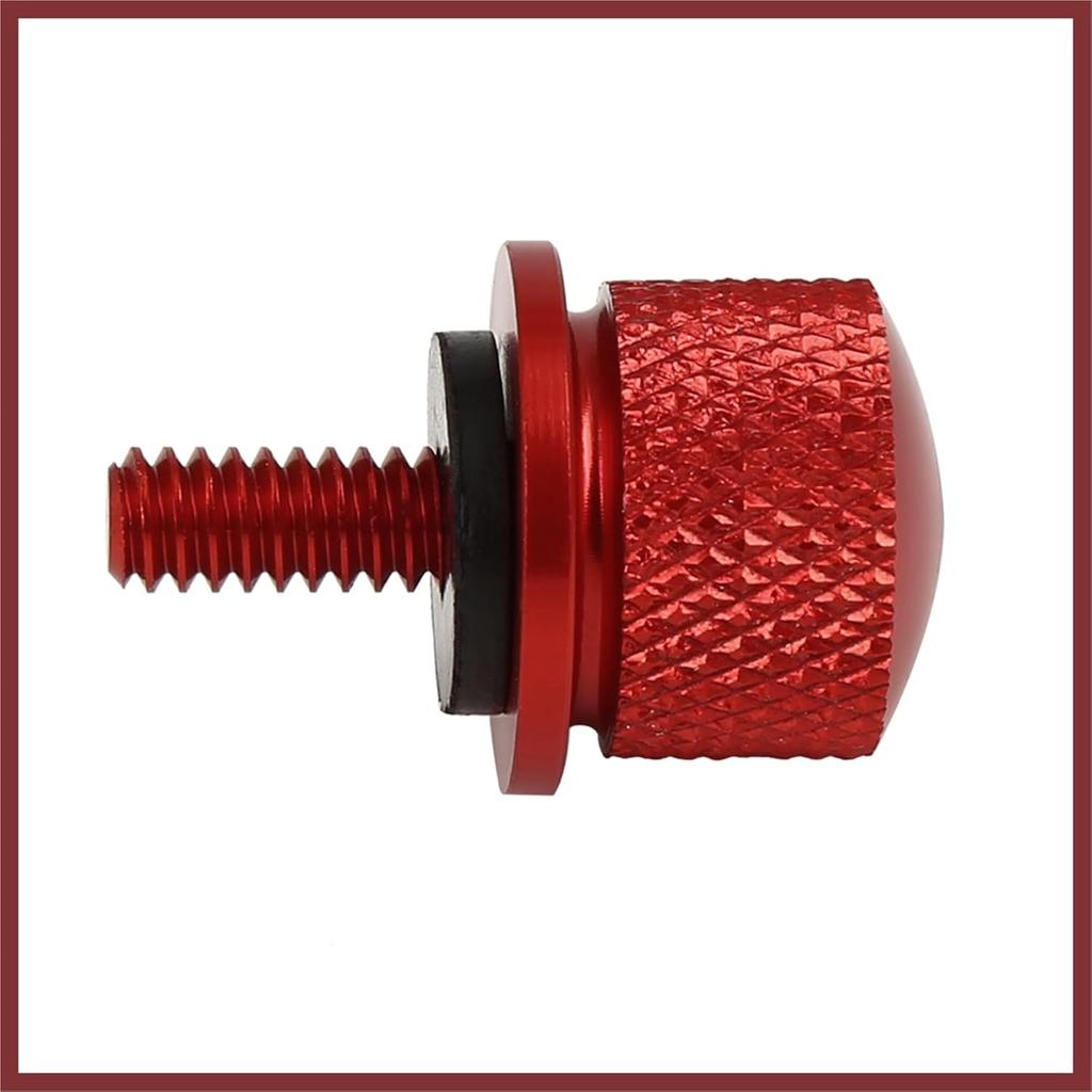 1/4''-20 Thread Motorcycle Red Aluminum Alloy Rear Seat Bolt Screw for Harley Davidson Touring Sportster Softail Dyna 1996-2017 2pcs Replace Parts