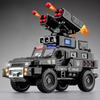 1:50 Legierte Panzerwagen Diecast Modell Spielzeug Sound Licht Rückzieher Türen Geöffnet Miniatur Raketenfahrzeug für Kind Jungen Sammlung Spaß