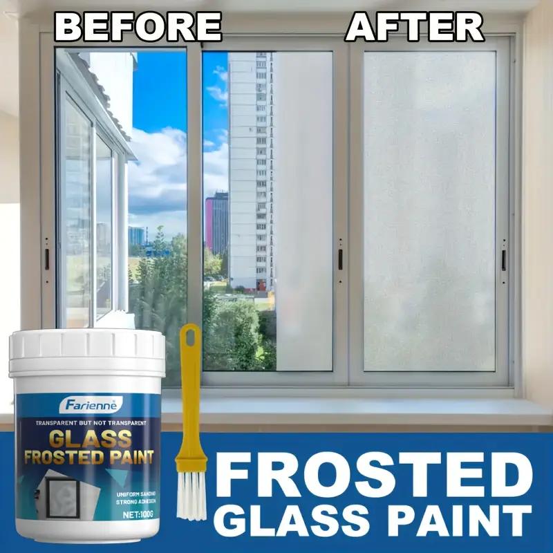 Frosted Glass Paint for Doors and Windows - Light-blocking Coating, Non-stick, Easy To Apply - Semi-transparent Privacy Film