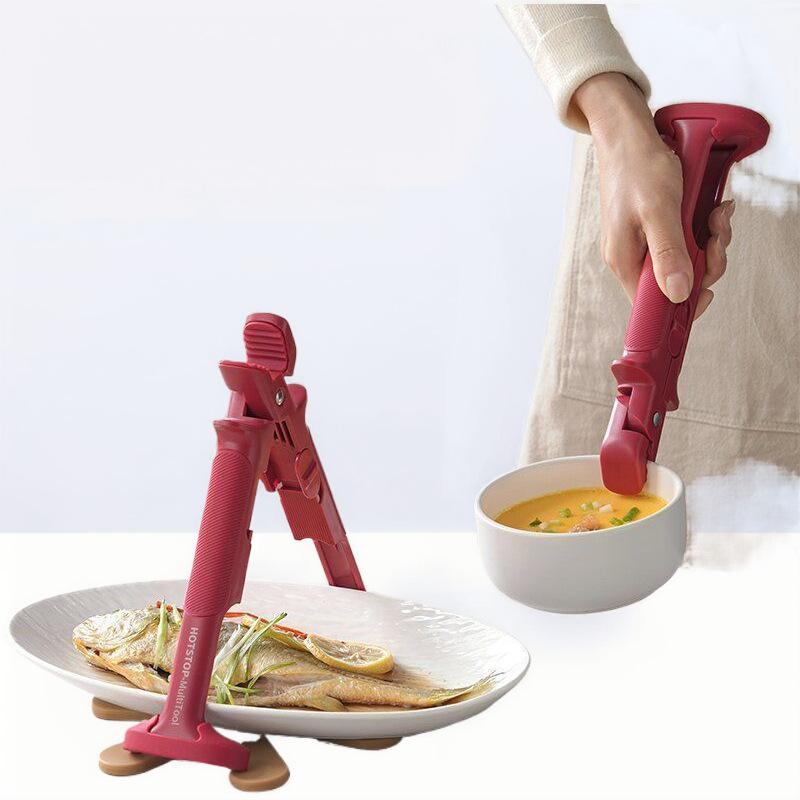 Küchen Verbrühschutz Dick Anti-Rutsch-Clip für Dämpftopf, für Backblech Lebensmittelqualität Silikon Dämpfschalen-Clip Haushaltsgebrauch