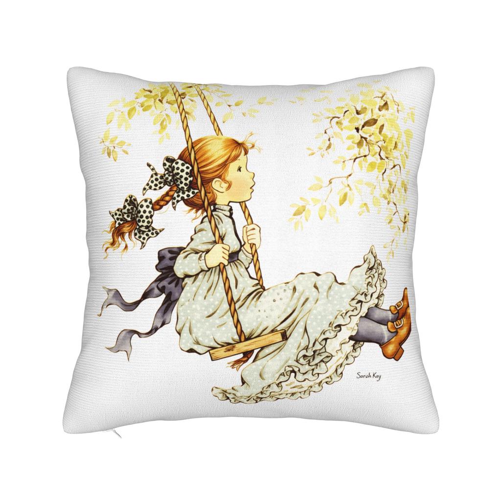 Art Sarah Kay Swing Girl Pillow Cover Comfy Cushion Cover Funny Pillow Case For Office Car Home Decor