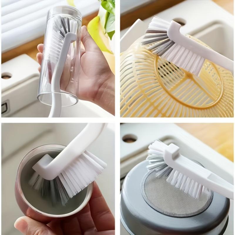 Japanese Cleaning Brushes 4pcs 360° Japanese Cleaning Brushes Multi-Purpose Reusable Plastic Tools for Kitchen, Bathroom, Glass, and More