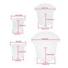 36 Pack 6.7/5/4/3.5 Inch Reinforced Clear Nursery Pots With Drainage Hole Flower