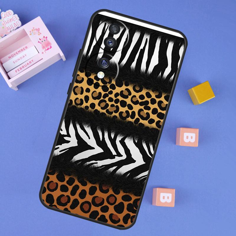 Tiger leopard print panther For Honor 90 50 70 Lite Magic 6 5 Pro Case For Honor X8b X9b X9a X8a X7a X6a X9 X7 X8 Cover