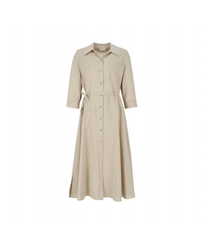 VISITINNEWYORK Voluminous Shirt Dress (3/4 Sleeve) (Va5Op32)