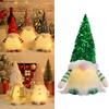 Glowing Gnome Christmas Xmas Light Up Doll Sequin Faceless Dwarf Led Decor