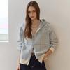 Stripe Knit Hooded Zip Up Ze10qd018na