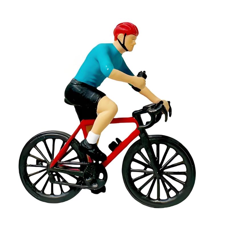 1:87 Scale Cycling Figure Miniature Dioramas Model Resin Bicycles Riders Statue For Home Decors And Collection Ornament