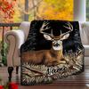 240Gm2 Deer Customize Your Name Outdoor Blanket Suitable For All Seasons Comfortable And Warm Soft Blanket Suitable For Travel Gifts For Relatives And