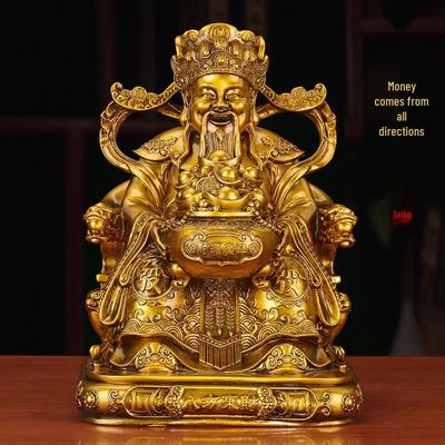 God of Wealth Figurine: Attract Prosperity from All Directions, Perfect for Home, Office, Living Room, or Shop Openings.