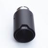 2Pcs All Full Matte Black Universal Car 100% Real Carbon Fiber Exhaust End Tips for BMW 2.5'' In, 3.5'' Out With Logo