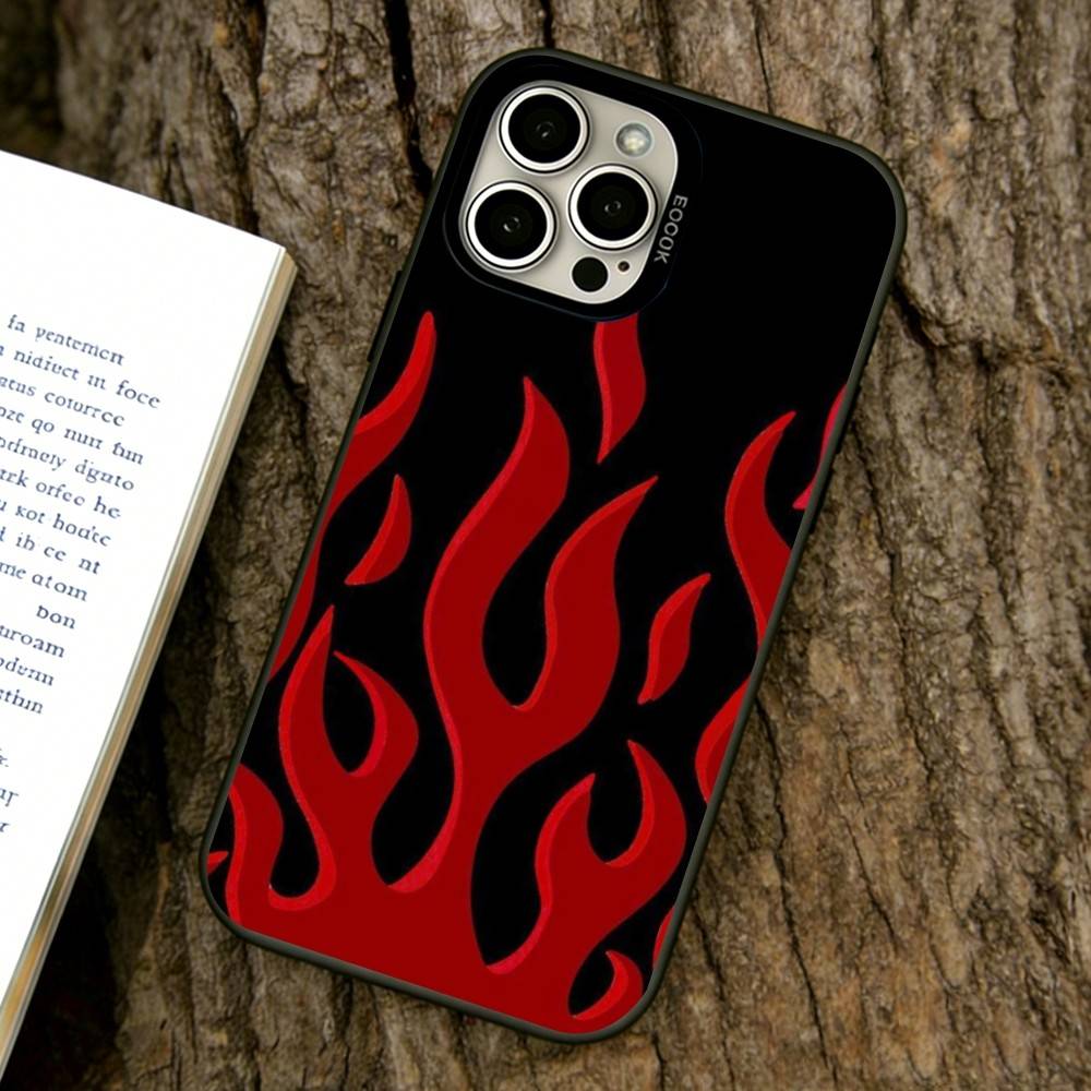 Fire Phone Case For iPhone 17,16,15,14,13,12,11 Plus,Pro Max,XS,Colored Silver Plated Inside Cover