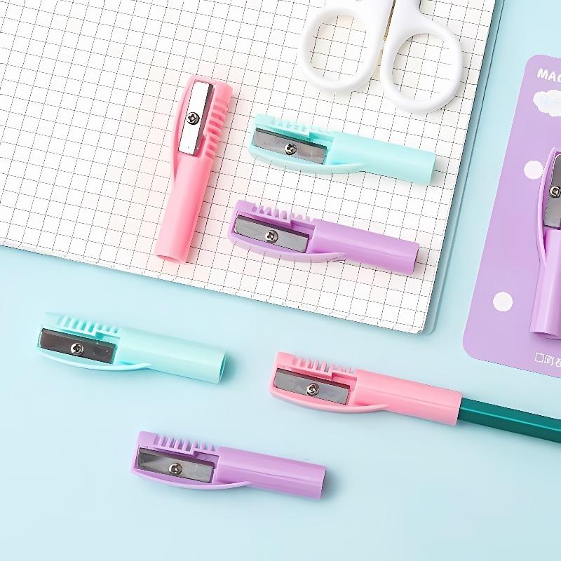 1/3pcs Pencil Cap and Sharpener Set, Designed To Integrate with Pencils, Featuring a Single Hole, Essential Tool for Drawing