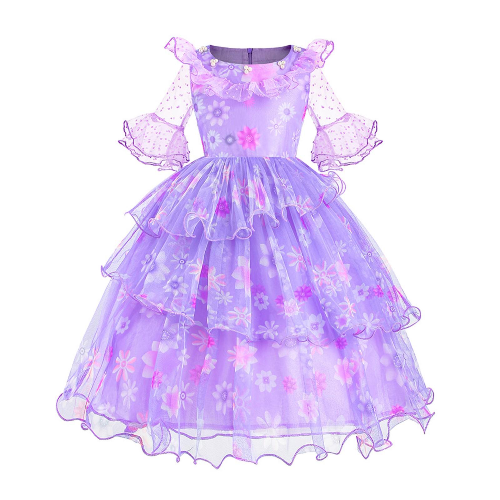 

Костюм принцессы для девочек на Хэллоуин COS Dress Up Mesh Dress 130 фиолетовый