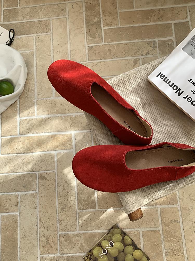 Fashion Women Loafers Retro Round Toe Suede Flat Shoes Summer Slip on Casual Shoes Female Zapatos De Mujer Moccasins Driving Loafers