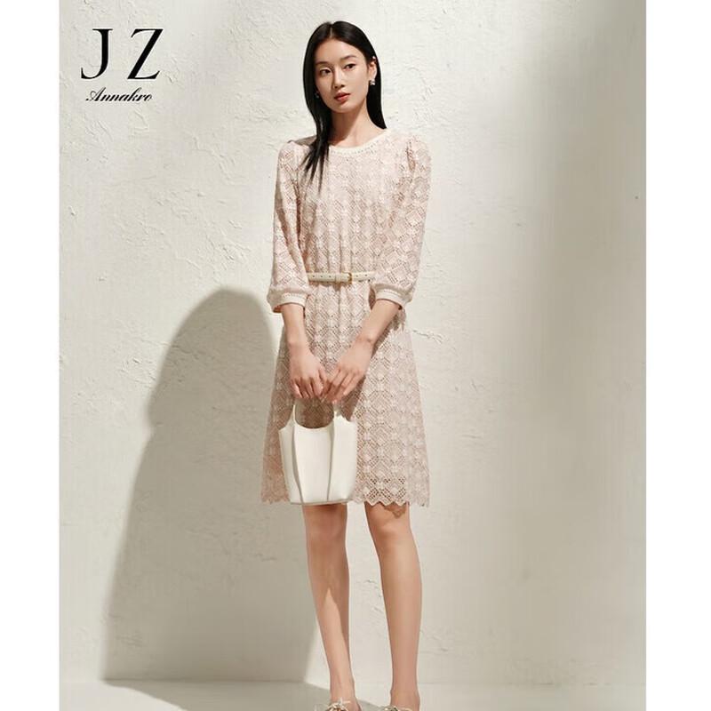 

JOOZE ANNAKO Элегантное прямое платье с перьевым кружевом 2XL