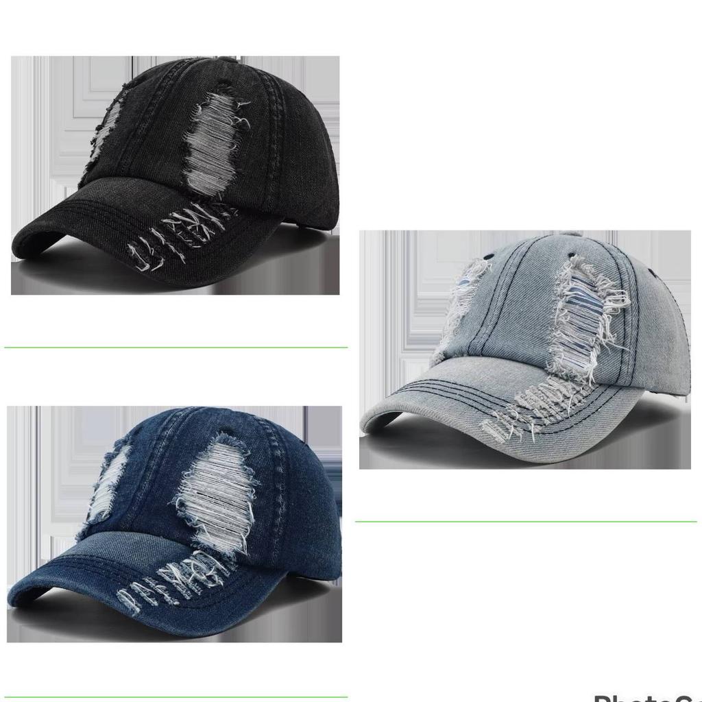 Baseball Cap Hat Denim Spring Summer Autumn Punk Hip Hop Rock Adjustable Unisex Men Women Outdoor Casual Cotton Snapback