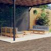 7-piece Garden Set with Cushions Pine Wood