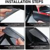 2 PCS Car Rear View Mirror Rain Visor Guard, Rearview Rain Eyebrow Shield, Car Mirror Rain Protector, Universal for Cars, Trucks and SUVs (Black)