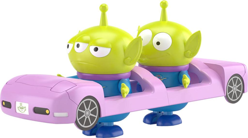 Aoshima Bunka Kyozai Rakupla Tocotoko No. DP-06 Toy Story Alien Open Car Pre-Colored Plastic Model