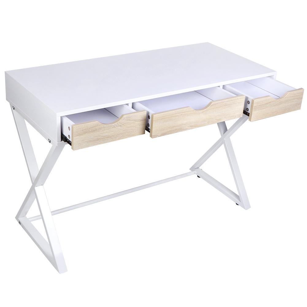 Household Computer Desk Office PC Laptop Table with 3 Drawers for Home Study Use Furniture