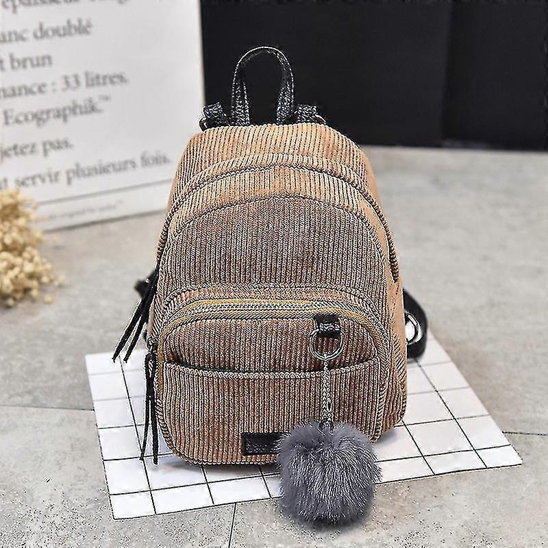 Mini Bag Backpack Girls' School Backpack Backpack Corduroy Travel Bag